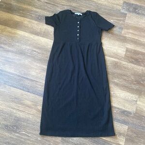 Main Street exchange black ribbed dress- small